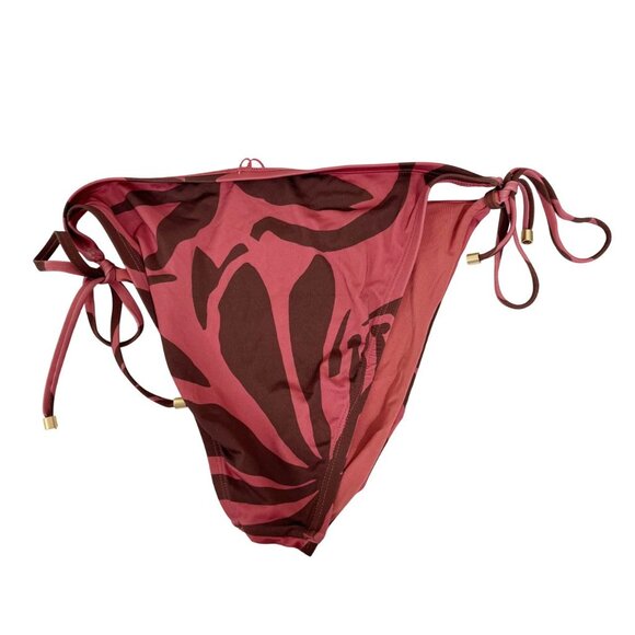 Vitamin A Printed Tie-Side Classic Coverage Bikini Bottoms - Size Large - Picture 2 of 4